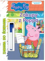 Okładka: Peppa Pig. Zadania do ścierania. Zakupy z Peppą!