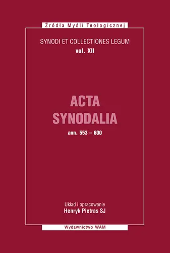Okładka: Acta Synodalia - od 553 do 600 roku