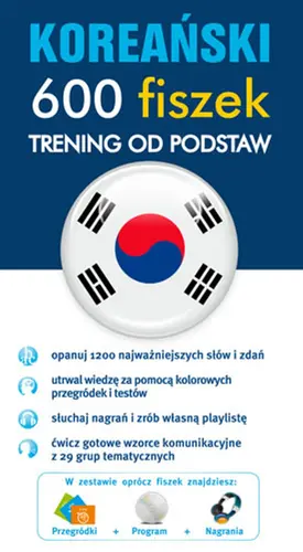 Okładka: Koreański 600 fiszek Trening od podstaw + CD