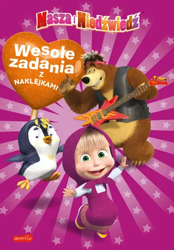 Okładka: Masza i Niedźwiedź. Wesołe zadania z naklejkami