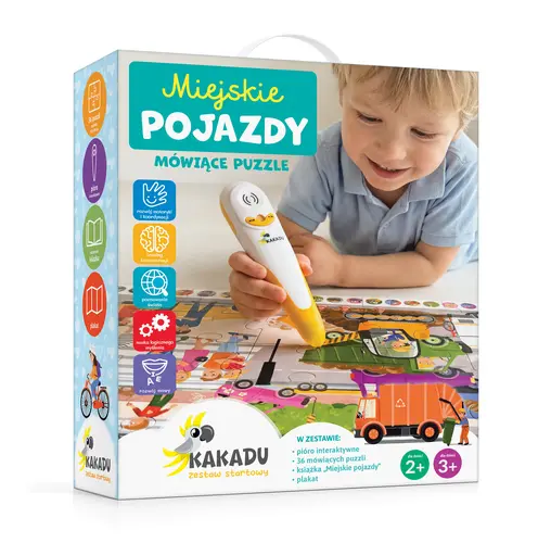 Okładka: Mówiące puzzle interaktywne "Miejskie pojazdy"