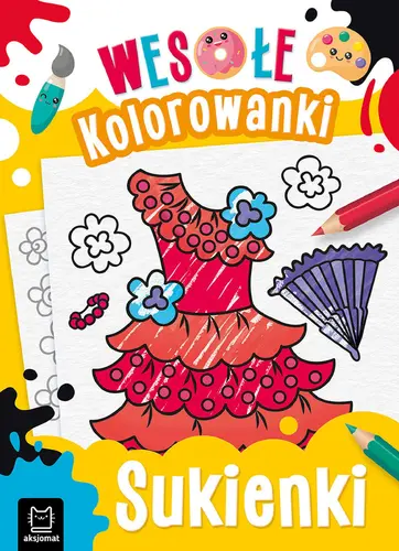 Okładka: Wesołe kolorowanki. Sukienki