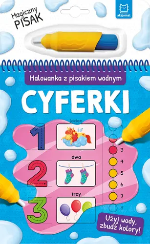 Okładka: Malowanka z pisakiem wodnym. Cyferki