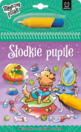 Okładka: Słodkie pupile. Malowanka z pisakiem wodnym