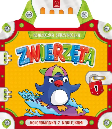 Okładka: Książeczka-skrzyneczka. Zwierzęta. Kolorowanka z naklejkami