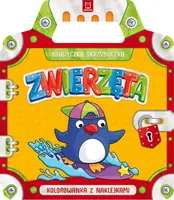 Okładka: Książeczka-skrzyneczka. Zwierzęta. Kolorowanka z naklejkami