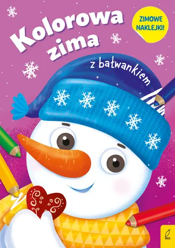 Okładka: Kolorowa zima z bałwankiem