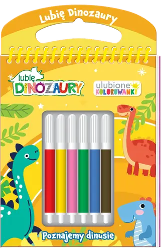 Okładka: Lubię Dinozaury. Ulubione kolorowanki cz. 1 Poznajmy dinusie