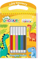 Okładka: Lubię Dinozaury. Ulubione kolorowanki cz. 1 Poznajmy dinusie