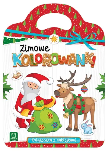 Okładka: Zimowe kolorowanki. Książeczka z naklejkami.