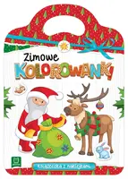 Okładka: Zimowe kolorowanki. Książeczka z naklejkami.