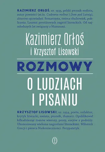 Okładka: Rozmowy o ludziach i pisaniu