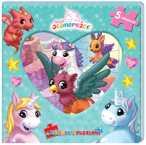 Okładka: Moje Jednorożce. Książka z puzzlami