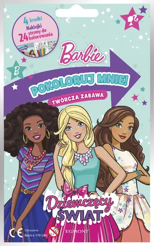 Okładka: Dziewczęcy świat. Barbie. Pokoloruj mnie