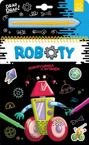 Okładka: Roboty. Zdrapywanka z rysikiem