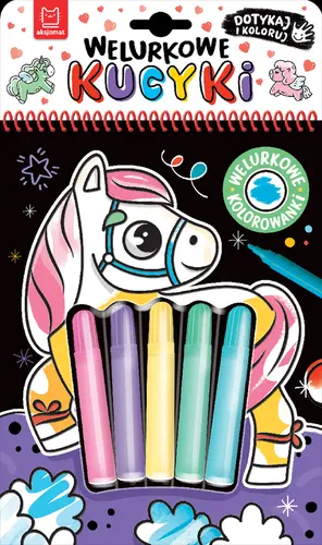 Okładka: Welurkowe kucyki. Dotykaj i koloruj