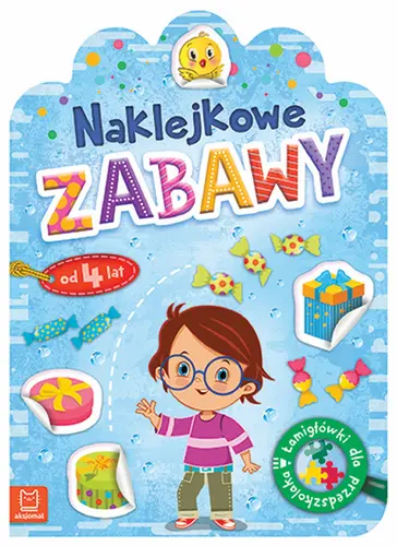 Okładka: Naklejkowe zabawy od 4 lat. Łamigłówki dla przedszkolaka