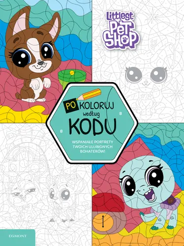 Okładka: Littlest Pet Shop. Pokoloruj według kodu