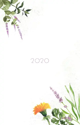 Okładka: Kalendarz 2020. Zielnik