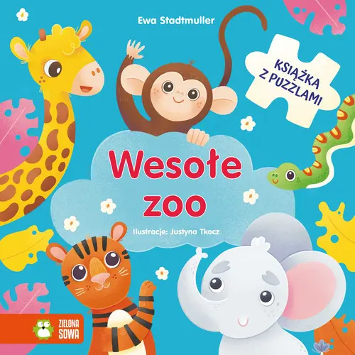Okładka: Wesołe zoo. Książka z puzzlami