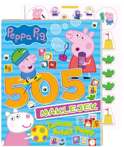 Okładka: Peppa Pig. 505 naklejek 4. Zadania świnki Peppy