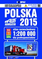 Okładka: Polska atlas samochodowy 1:200 000 edycja 2015 dla profesjonalistów