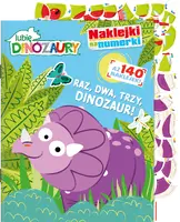 Okładka: Lubię dinozaury Naklejki na numerki cz. 1 Raz, dwa, trzy, DINOZAUR!
