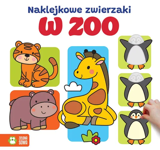 Okładka: Naklejkowe zwierzaki. W zoo