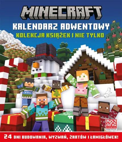 Okładka: Minecraft. Kalendarz adwentowy. Kolekcja książek i nie tylko
