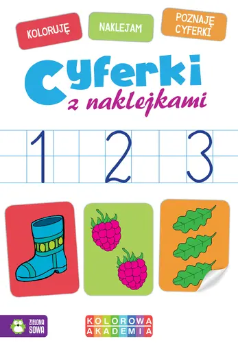 Okładka: Kolorowa Akademia. Cyferki z naklejkami