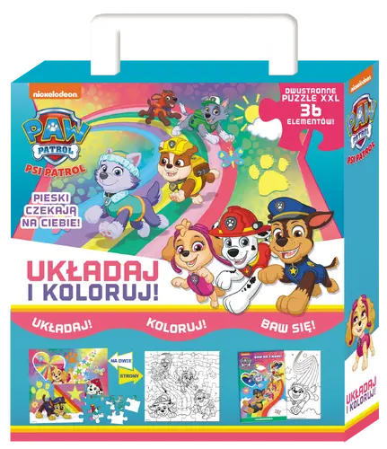 Okładka: Psi Patrol. Układaj i koloruj