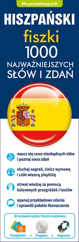 Okładka: Hiszpański fiszki 1000 najważniejszych słów i zdań + CD