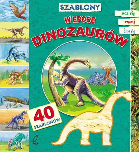 Okładka: W epoce dinozaurów - szablony