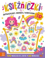 Okładka: Księżniczki. Aktywizujące zadania z naklejkami. 100 naklejek do zadań + 60 naklejek 3D