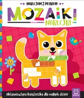 Okładka: Mozaiki naklejki. Aktywizująca książeczka dla małych dzieci. Naklejam z pieskiem