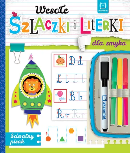 Okładka: Wesołe szlaczki i literki dla smyka. Ścieralny pisak