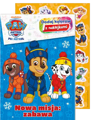 Okładka: Psi Patrol. Dodaj Kolorów z naklejkami. Nowa misja: zabawa