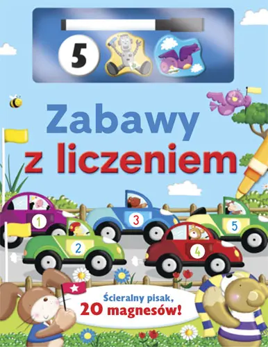 Okładka: Zabawy z liczeniem. Magnesy i flamaster