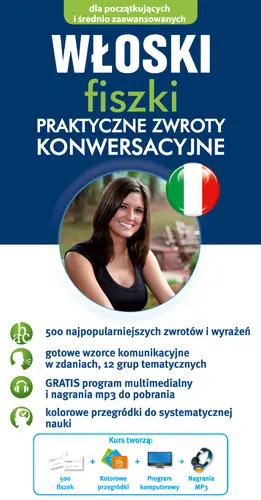 Okładka: Włoski - Fiszki Praktyczne zwroty konwersacyjne
