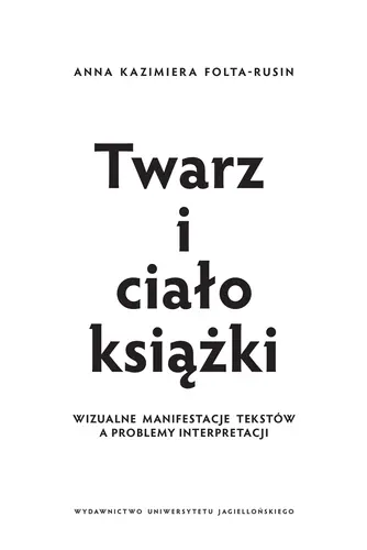 Okładka: Twarz i ciało książki