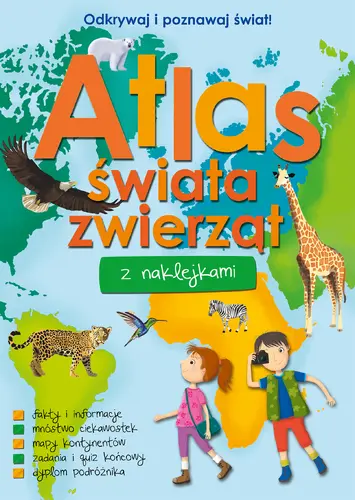Okładka: Atlas świata zwierząt z naklejkami