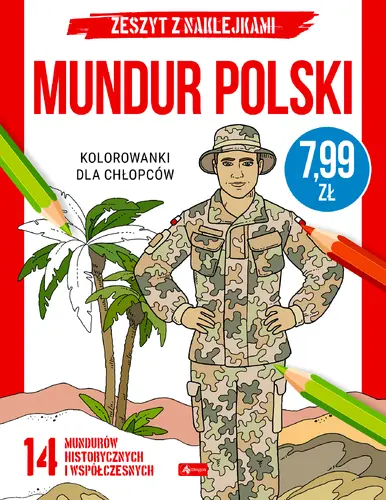 Okładka: Kolorowanki dla chłopców. Mundur polski