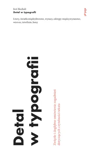 Okładka: Detal w typografii