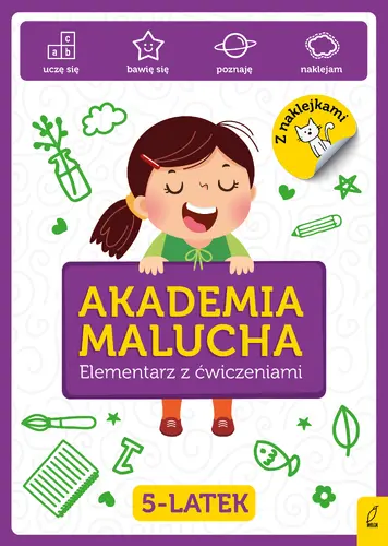 Okładka: Akademia Malucha. Elementarz z ćwiczeniami 5-latek