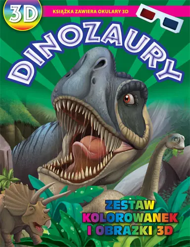 Okładka: Kolorowanki 3D Dinozaury