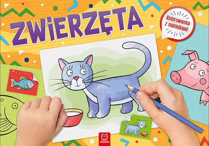Okładka: Zwierzęta. Kolorowanka z naklejkami