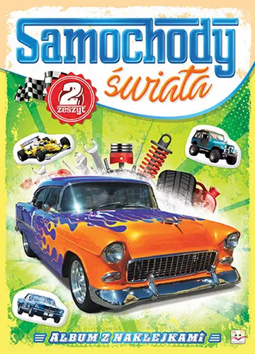 Okładka: Album z naklejkami. Samochody świata cz. 2