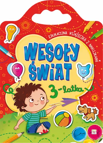Okładka: Wesoły świat 3-latka. Edukacyjna książeczka z naklejkami.