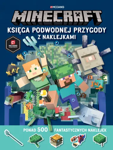 Okładka: Minecraft. Księga podwodnej przygody z naklejkami