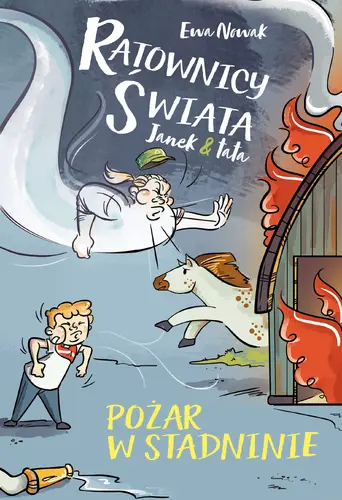 Okładka: Janek i tata. Pożar w stadninie